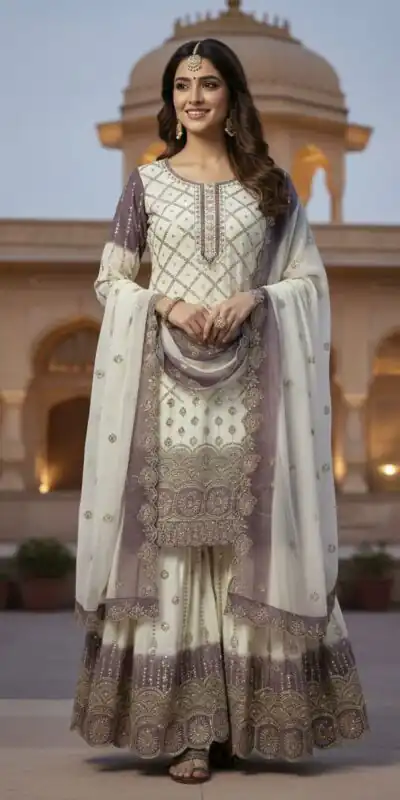 AD 223 Lavender Dual Tone Star Georgette Salwar Suit with Embroidery Work. Get it for ₹2399. Delivery 4-6 Working Days. Shop now. | Jump Suits, Salwar suit, Casual Suits, Creative suits, Designer Suits, Palazzo Suits, Party Wear Suits, Patiala Suits, Straight Suits