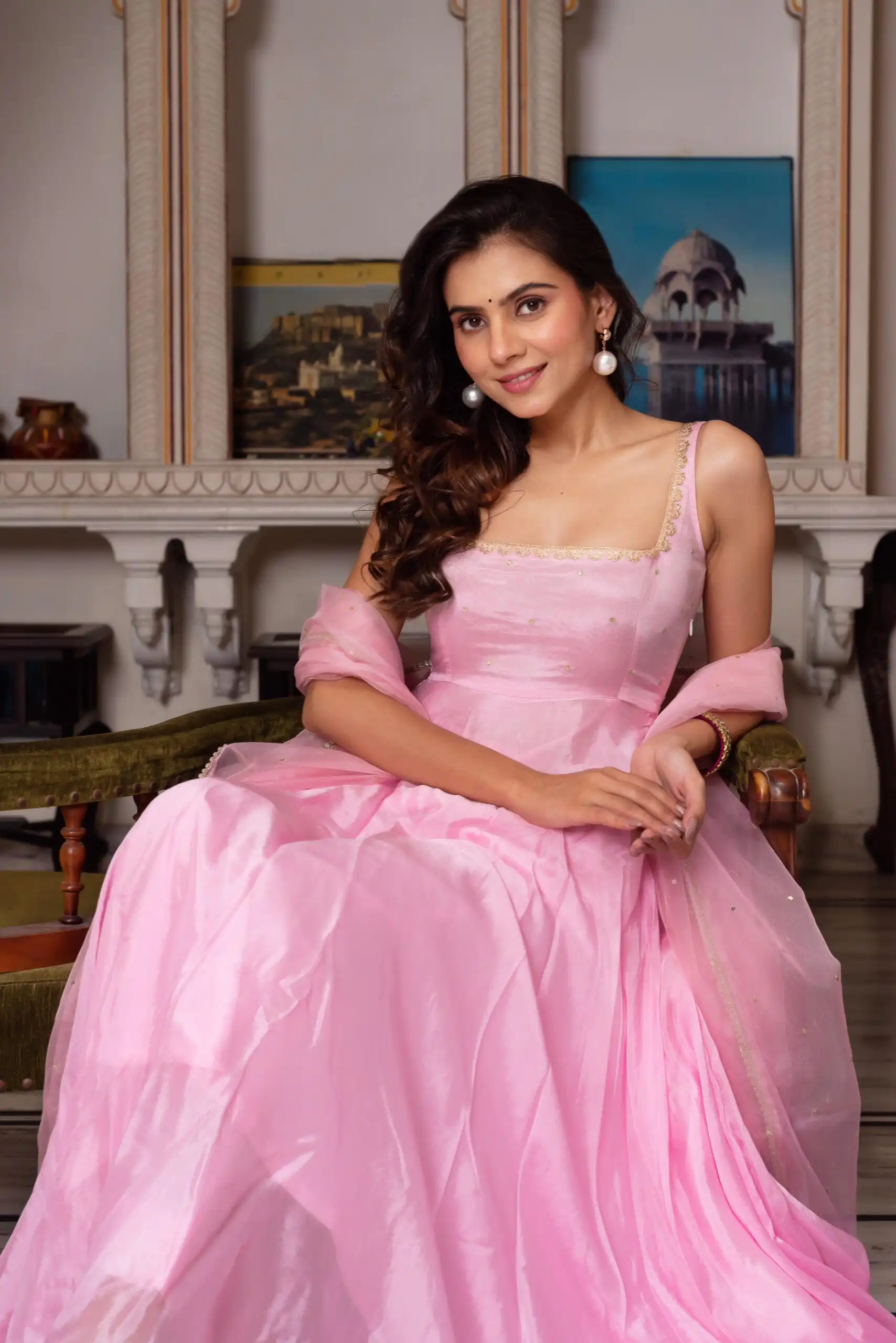 SRK 5291 Light Pink Faux Georgette Salwar Suit with Bead Work & Embroidery Work. Festive Deal ₹1799. Delivery 4-6 Working Days. Shop now. | Jump Suits, Salwar suit, Casual Suits, Creative suits, Designer Suits, Palazzo Suits, Party Wear Suits, Patiala Suits, Straight Suits