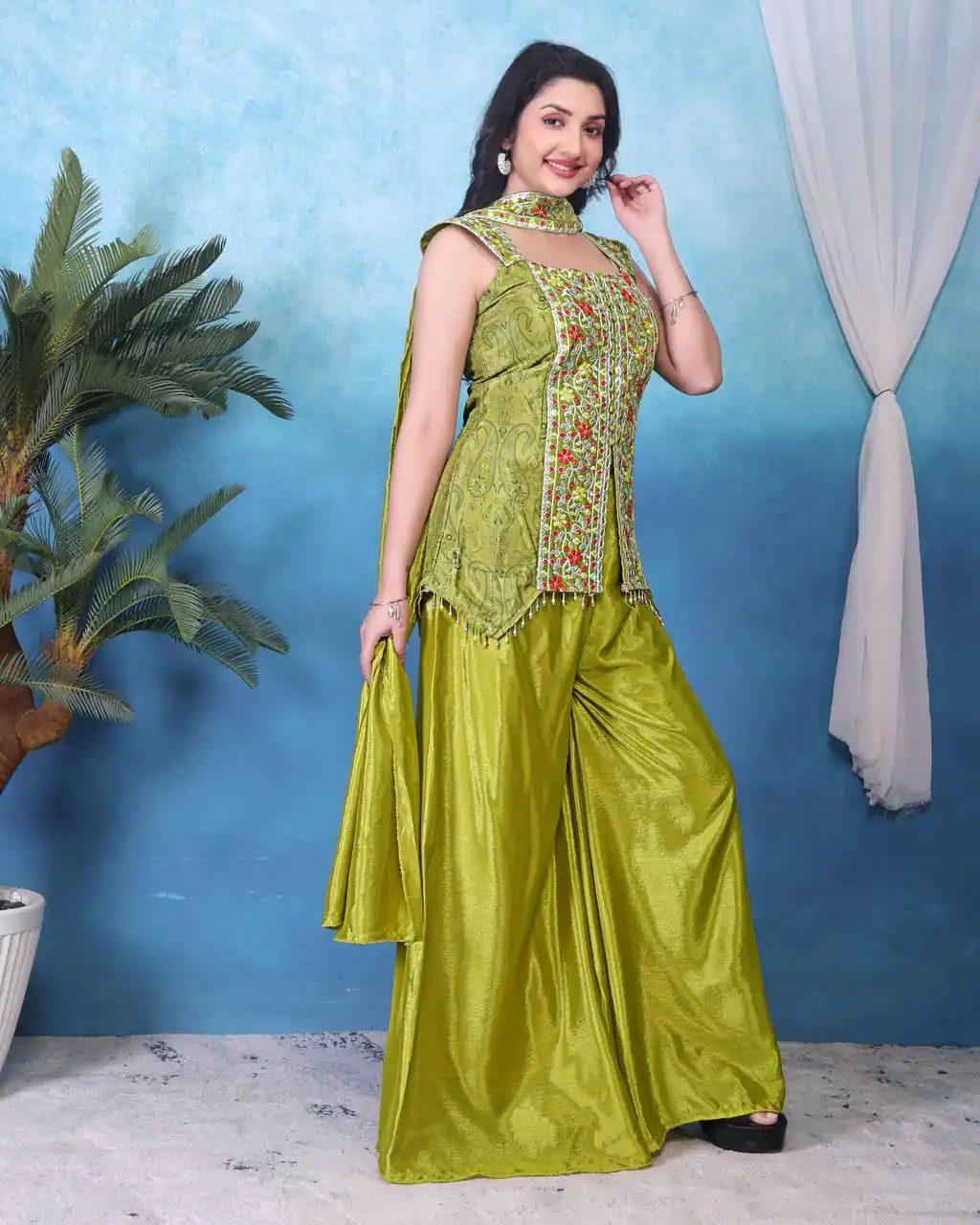 BB 16 Lime Yellow Chinon Salwar Suit Perfect for Wedding, Party, Baby Shower, Sangeet, Family Gatherings – . Grab it for ₹2099. Delivery 4-6 Wor | Jump Suits, Salwar suit, Casual Suits, Creative suits, Designer Suits, Palazzo Suits, Party Wear Suits, Patiala Suits, Straight Suits