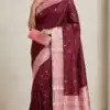 MB 3325 Maroon in Color Banarasi Silk Zari Work & Lace Work Saree . Now at just ₹1949. Delivery 4-6 Working Days. Shop now. | Sarees, Bollywood Sarees, Creative Sarees, Designer Sarees, Embroidered Sarees, Ethnic Saree, Modern Digital sarees, Party Wear Sarees