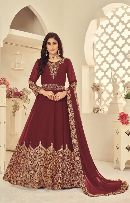 DS 1121 Maroon Georgette Salwar Suit with Stone Work. Get it for ₹1999. Wedding, Party, Festive, Events, Delivery 4-6 Working Days. Shop now. | Jump Suits, Tops & Bottoms, Track Suits, Salwar suit, Casual Suits, Creative suits, Designer Suits, Palazzo Suits, Party Wear Suits, Patiala Suits, Straight Suits, Trendy Wear