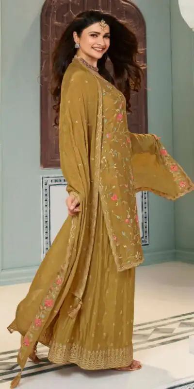 FC AVANTI 66301 Mustered Chinon Salwar Suit Perfect for Wedding, Party, Traditional Day, Durga Puja, Makar Sankranti – . Get it for ₹3049. Delivery 4-6 Wor | Jump Suits, Salwar suit, Casual Suits, Creative suits, Designer Suits, Palazzo Suits, Party Wear Suits, Patiala Suits, Straight Suits