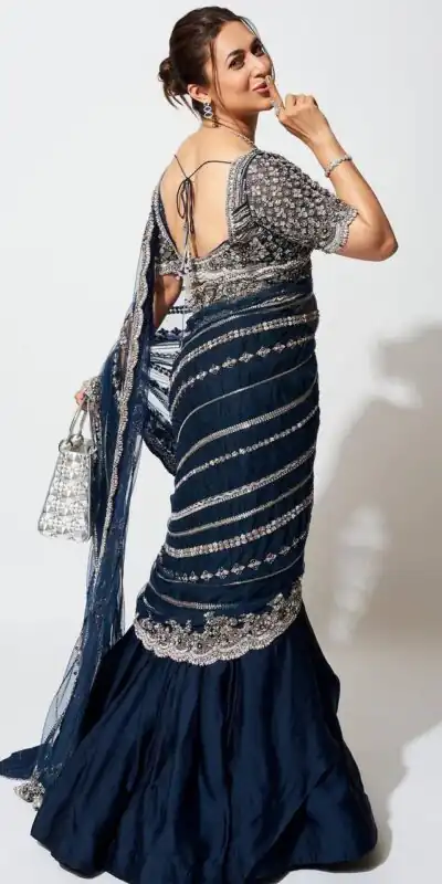 ST 1036 Navy Blue Color Blooming Vichitra Embroidery Lehenga Saree Casual, Wedding, Party, Festive, Events Etc. Expected Delivery 4-6 Working Days @2199/- | Lehenga, Bollywood Lehenga, Creative Lehenga, Designer Lehenga, Embroidered Lehenga, Party Wear Lehenga