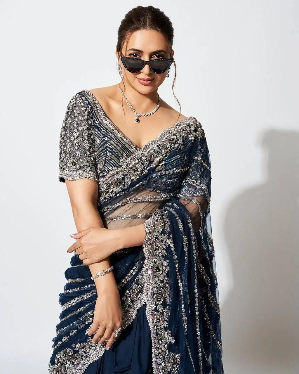 ST 1036 Navy Blue Color Blooming Vichitra Embroidery Lehenga Saree Casual, Wedding, Party, Festive, Events Etc. Expected Delivery 4-6 Working Days @2199/- | Lehenga, Bollywood Lehenga, Creative Lehenga, Designer Lehenga, Embroidered Lehenga, Party Wear Lehenga