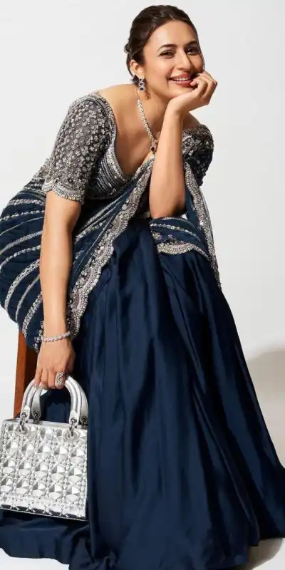 ST 1036 Navy Blue Color Blooming Vichitra Embroidery Lehenga Saree Casual, Wedding, Party, Festive, Events Etc. Expected Delivery 4-6 Working Days @2199/- | Lehenga, Bollywood Lehenga, Creative Lehenga, Designer Lehenga, Embroidered Lehenga, Party Wear Lehenga