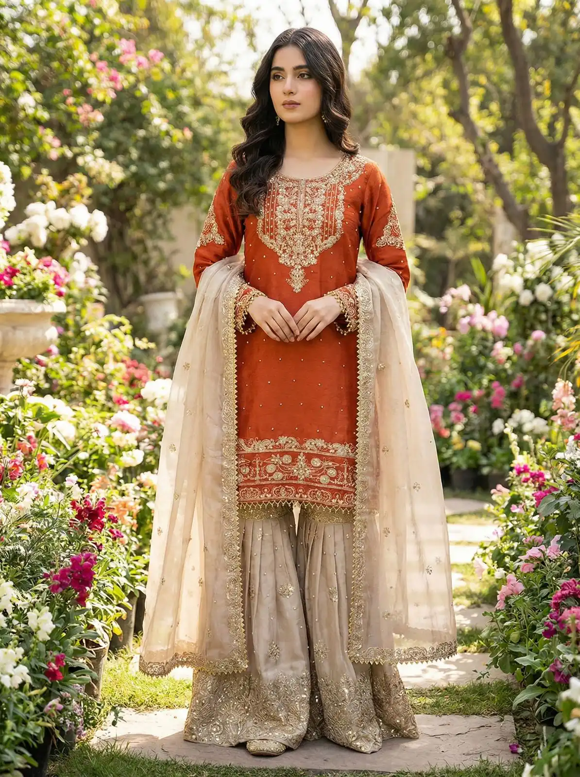 SR 1694 Orange Organza Silk Salwar Suit with Embroidery Work & Lace Work. Exclusive Offer ₹1999. Delivery 4-6 Working Days. Shop now. | Jump Suits, Salwar suit, Casual Suits, Creative suits, Designer Suits, Palazzo Suits, Party Wear Suits, Patiala Suits, Straight Suits