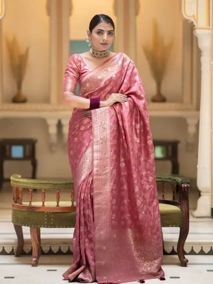KPR 208 Peach in Color Soft Lichi Silk Designer Work Saree . Available at ₹1399 only. Delivery 4-6 Working Days. Shop now. | Sarees, Bollywood Sarees, Creative Sarees, Designer Sarees, Embroidered Sarees, Ethnic Saree, Modern Digital sarees, Party Wear Sarees