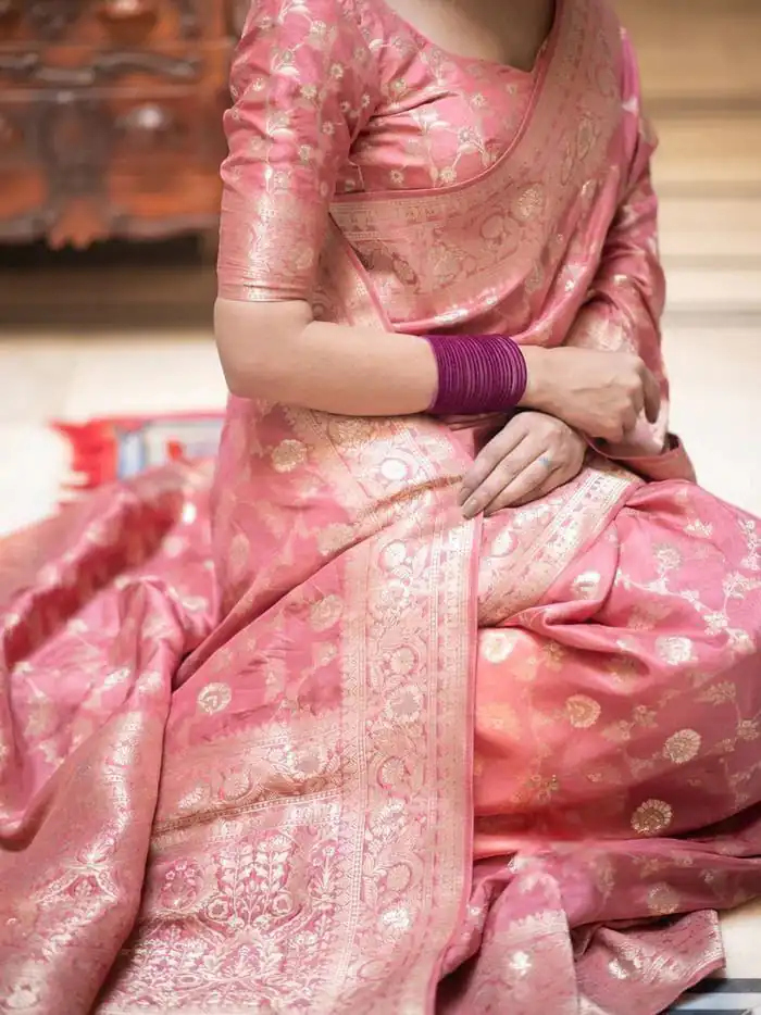 KPR 208 Peach in Color Soft Lichi Silk Designer Work Saree . Available at ₹1399 only. Delivery 4-6 Working Days. Shop now. | Sarees, Bollywood Sarees, Creative Sarees, Designer Sarees, Embroidered Sarees, Ethnic Saree, Modern Digital sarees, Party Wear Sarees