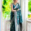 KPR 252 Peacock Blue in Soft Lichi Silk Lace Work & Lace Border Saree. Affordable Price ₹1449. Delivery 4-6 Working Days. Shop now. | Sarees, Bollywood Sarees, Creative Sarees, Designer Sarees, Embroidered Sarees, Ethnic Saree, Modern Digital sarees, Party Wear Sarees