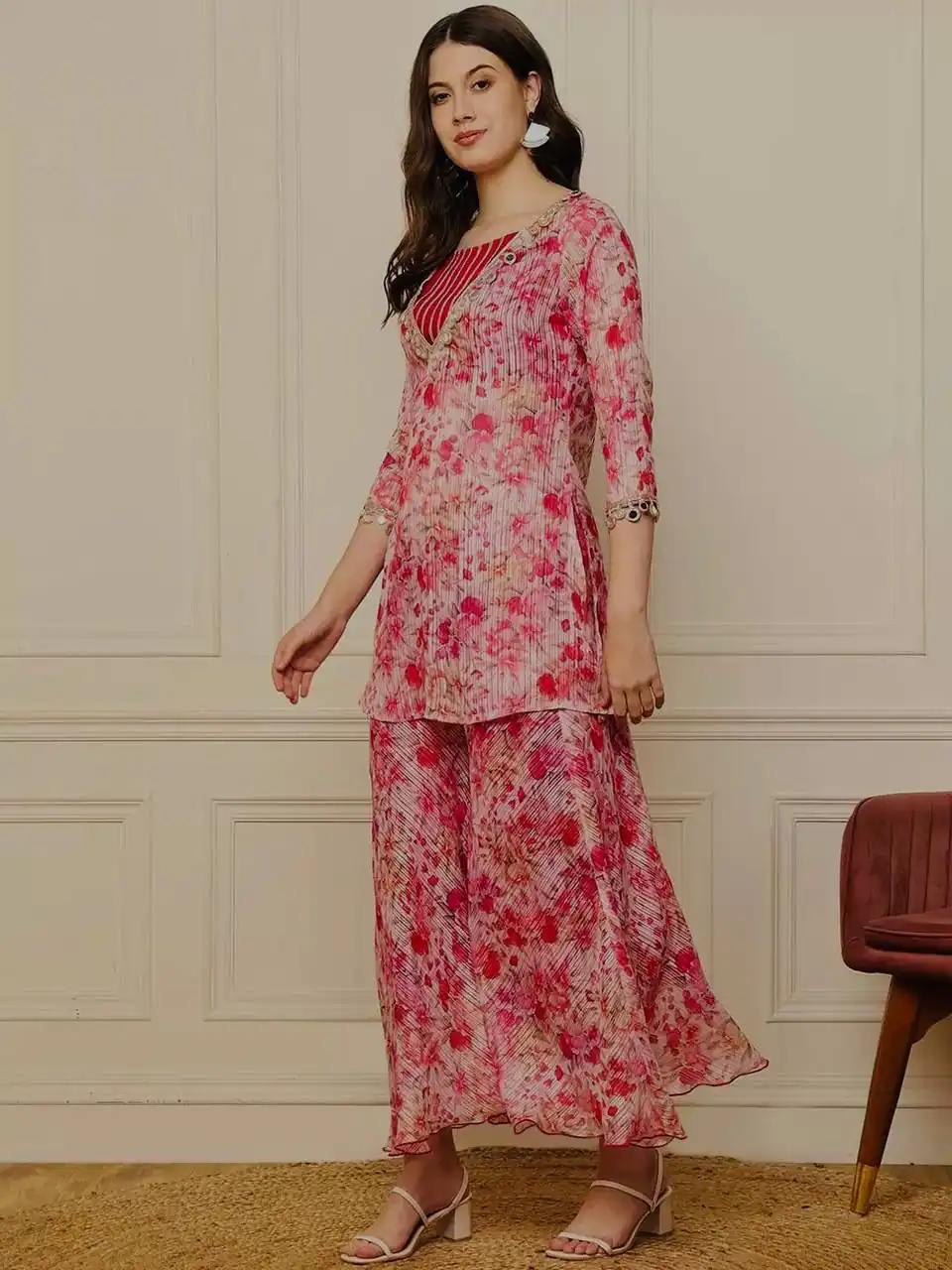 ST 191 Pink Dhamal Jari Salwar Suit with Digital Print & Mirror Work. Available at ₹1699 only. Delivery 4-6 Working Days. Shop now. | Jump Suits, Salwar suit, Casual Suits, Creative suits, Designer Suits, Palazzo Suits, Party Wear Suits, Patiala Suits, Straight Suits