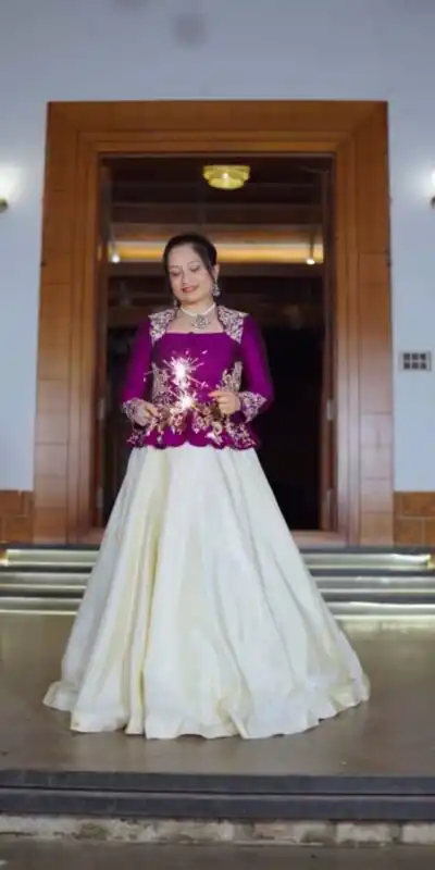 PC 558 Purple Chinon Lehenga Choli with Embroidery Work.Wedding, Party, Festive, Events, Best Price ₹2149. Delivery 4-6 Working Days. Shop now. | Lehenga, Bollywood Lehenga, Creative Lehenga, Designer Lehenga, Embroidered Lehenga, Party Wear Lehenga