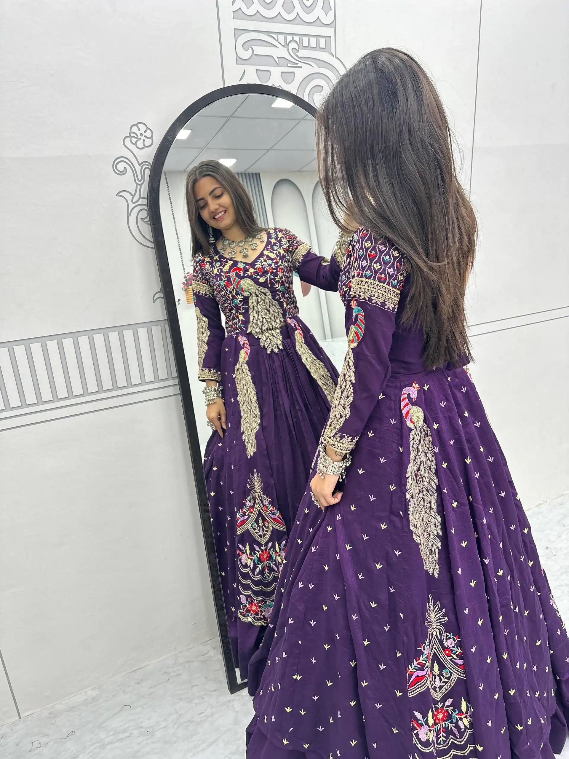 PC 528 Purple Color Vichitra Sequence Work Lehenga Choli Designer Work. Grab it for ₹2649. Delivery 4-6 Working Days. Shop now. | Lehenga, Bollywood Lehenga, Creative Lehenga, Designer Lehenga, Embroidered Lehenga, Party Wear Lehenga