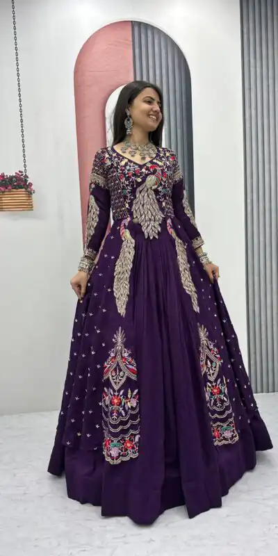 PC 528 Purple Color Vichitra Sequence Work Lehenga Choli Designer Work. Grab it for ₹2649. Delivery 4-6 Working Days. Shop now. | Lehenga, Bollywood Lehenga, Creative Lehenga, Designer Lehenga, Embroidered Lehenga, Party Wear Lehenga