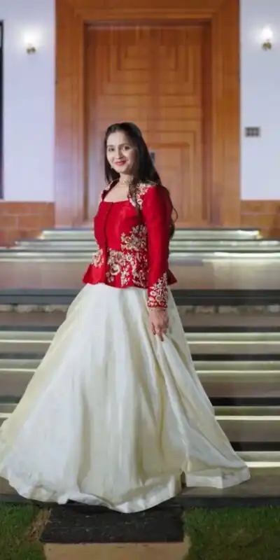 PC 558 Red Chinon Lehenga Choli with Embroidery Work.Wedding, Party, Festive, Events, Best Price ₹2149. Delivery 4-6 Working Days. Shop now. | Lehenga, Bollywood Lehenga, Creative Lehenga, Designer Lehenga, Embroidered Lehenga, Party Wear Lehenga