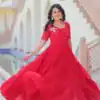 KA 1173 Red Faux Blooming Gown Perfect for Wedding, Party, Eid, Pooja, Baisakhi – . Now at just ₹1849. Delivery 4-6 Working Days. Shop now. | Gowns, Bollywood Gowns, Creative Gowns, Designer Gowns, Embroidered Gowns, Party Wear Gowns
