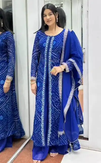 ST 201 Royal Blue Faux Georgette Salwar Suit with Sequins Work & Embroidery Work. Introductory Price ₹2099. Delivery 4-6 Working Days. Shop now. | Jump Suits, Salwar suit, Casual Suits, Creative suits, Designer Suits, Palazzo Suits, Party Wear Suits, Patiala Suits, Straight Suits