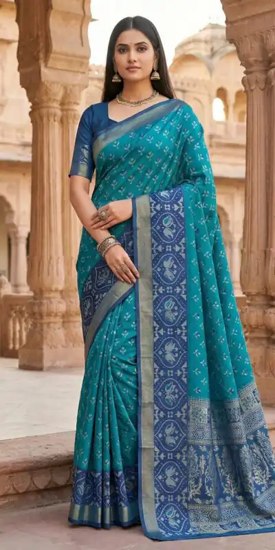 MB 6135 Teal Color Pochampalli Silk Zari Woven Work Saree t. Grab it for ₹2049. Delivery 4-6 Working Days .Online Shop now. | Sarees, Bollywood Sarees, Creative Sarees, Designer Sarees, Embroidered Sarees, Ethnic Saree, Modern Digital sarees, Party Wear Sarees