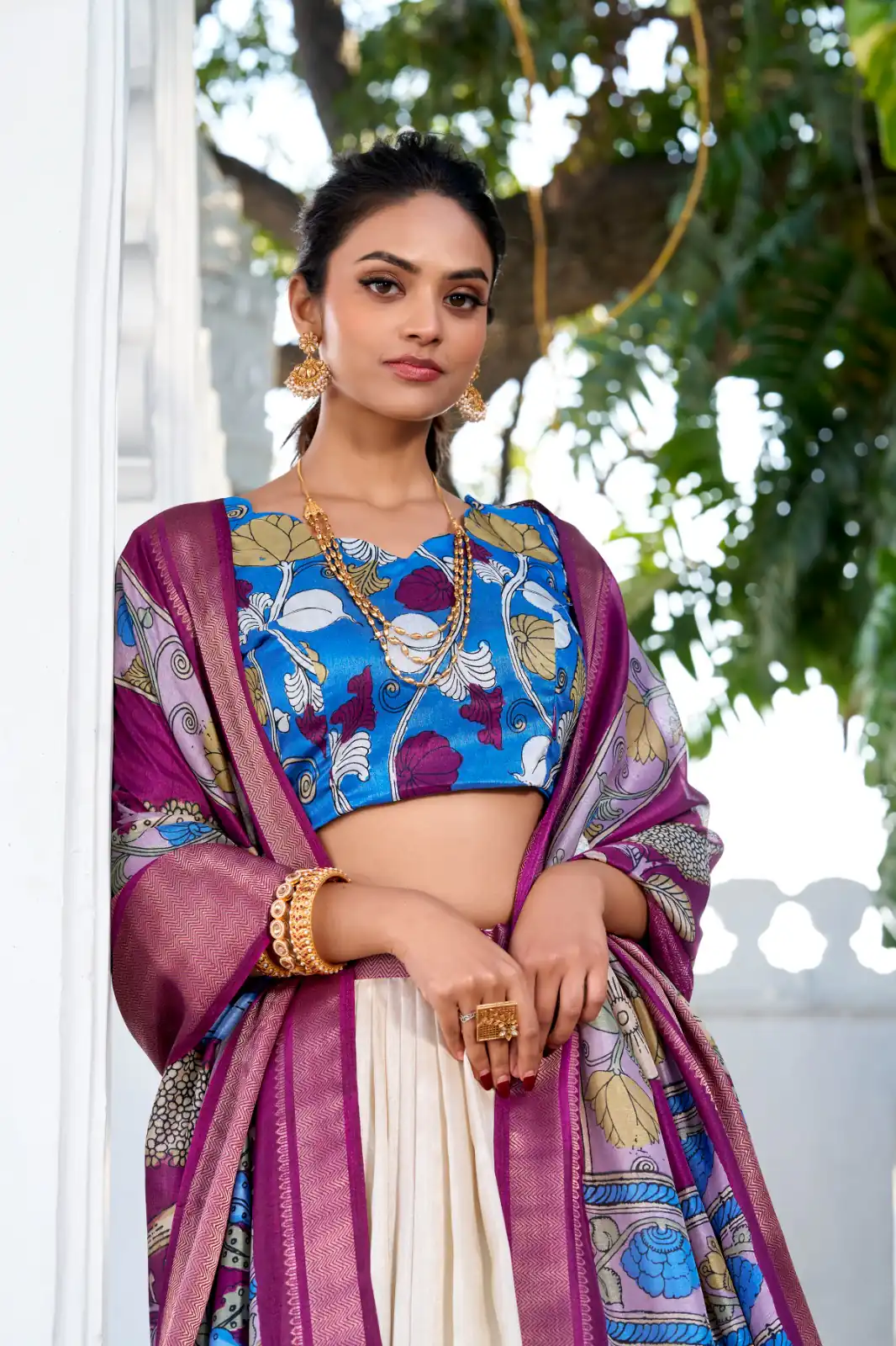 LNB 1234O Violet Color Dola Silk Kalamkari Print Zari Border Lehenga Choli  Wedding, Party, Festive, Events Etc. Delivery 4-6 Working Days Rs 2149 | Lehenga, Bollywood Lehenga, Creative Lehenga, Designer Lehenga, Embroidered Lehenga, Party Wear Lehenga