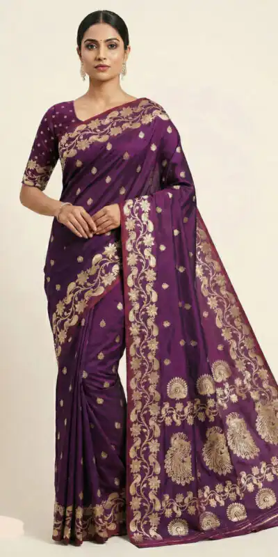 MB 213 Wine Color Zari Work & Lace Work Saree in Banarasi Soft. Grab it for ₹1899. Delivery 4-6 Working Days .Online Shop now. | Sarees, Bollywood Sarees, Creative Sarees, Designer Sarees, Embroidered Sarees, Ethnic Saree, Modern Digital sarees, Party Wear Sarees