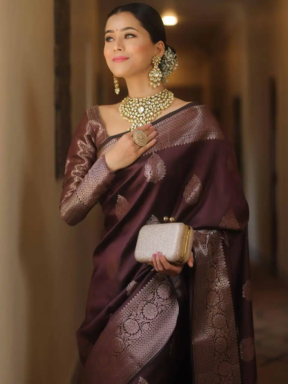 KPR 275 Wine Soft Lichi Silk Saree Perfect for Wedding, Party, Raksha Bandhan, Sangeet, Eid – . Get it for ₹1349. Delivery 4-6 Working Days. | Sarees, Bollywood Sarees, Creative Sarees, Designer Sarees, Embroidered Sarees, Ethnic Saree, Modern Digital sarees, Party Wear Sarees