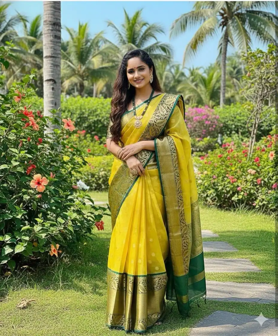 KPR 225 Yellow in Soft Lichi Silk Lace Work & Lace Border Saree . Special Price ₹1449. Delivery 4-6 Working Days. Shop now. | Sarees, Bollywood Sarees, Creative Sarees, Designer Sarees, Embroidered Sarees, Ethnic Saree, Modern Digital sarees, Party Wear Sarees