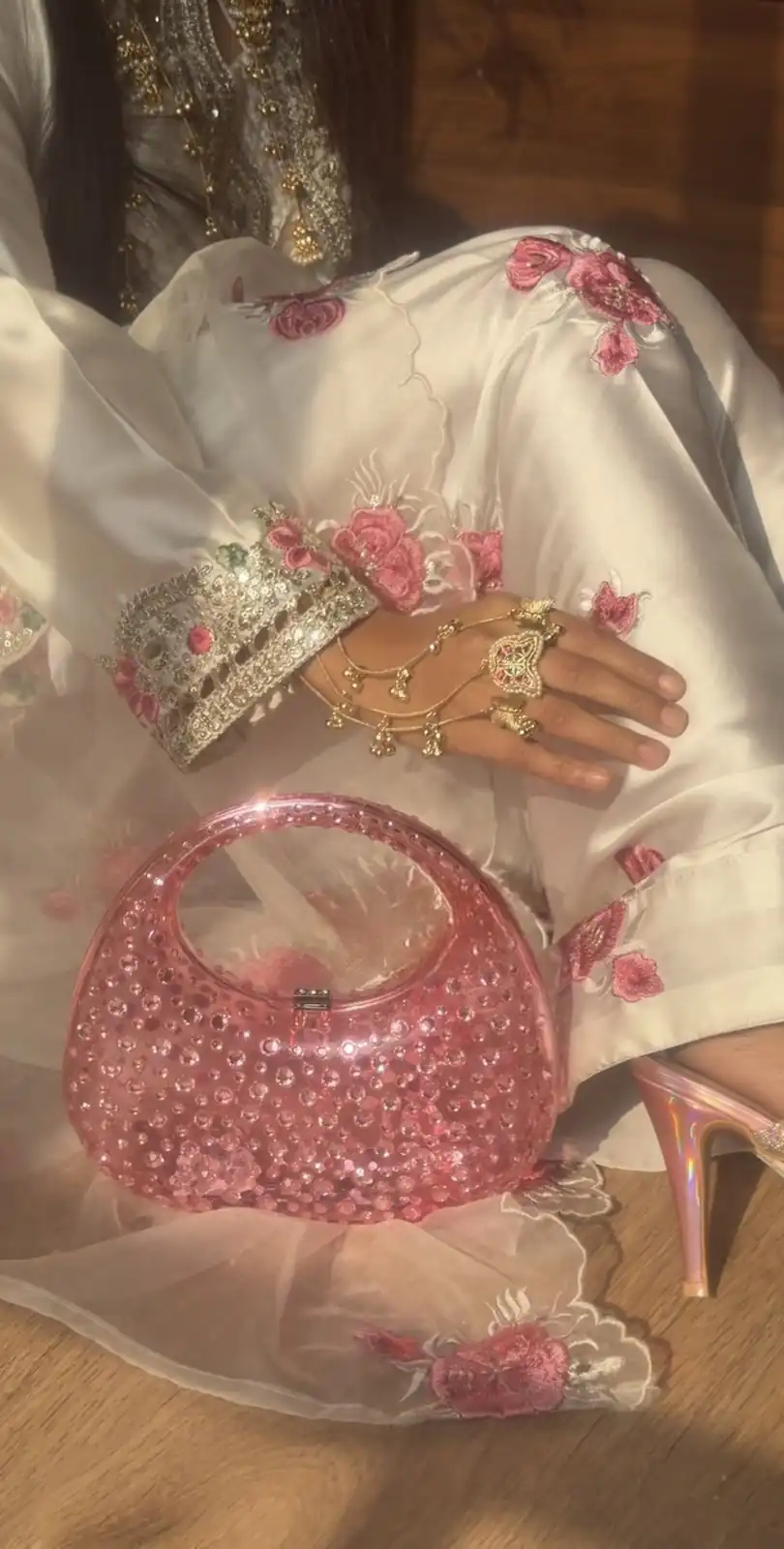 Dreamy Off White Japan Satin Embroidery Work Salwar Suit - Image 8