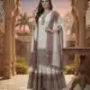 Pink Dual Star Georgette Sequence Work Salwar Suit