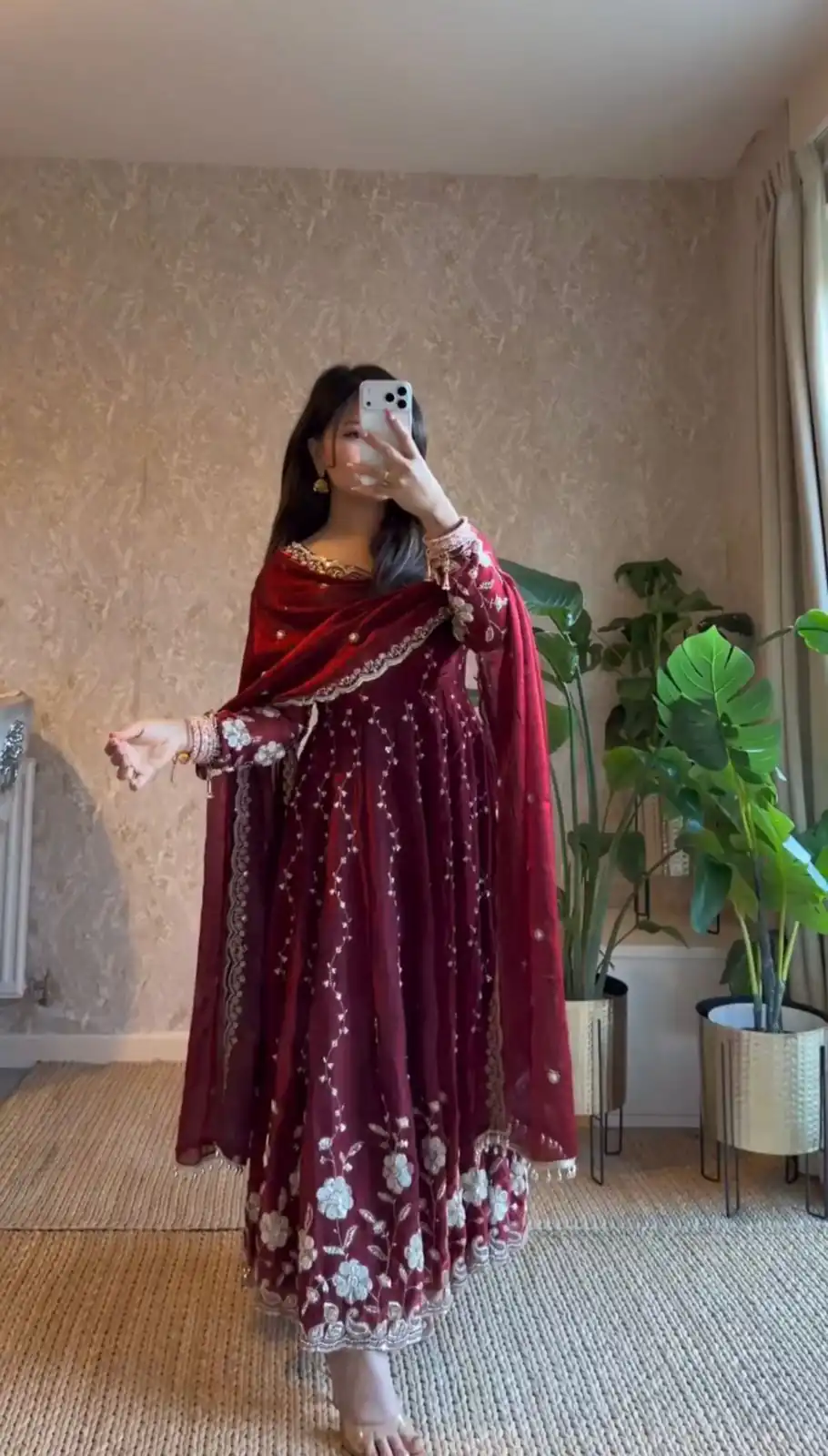 Maroon Fendy Silk Sequence Work Salwar Suit - Image 3