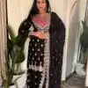 WW G 6000 Black Viscous Chinon Salwar Suit with Lace Work & Embroidery Work. Exclusive Offer ₹2499. Delivery 4-6 Working Days. Shop now. | Jump Suits, Salwar suit, Casual Suits, Creative suits, Designer Suits, Palazzo Suits, Party Wear Suits, Patiala Suits, Straight Suits