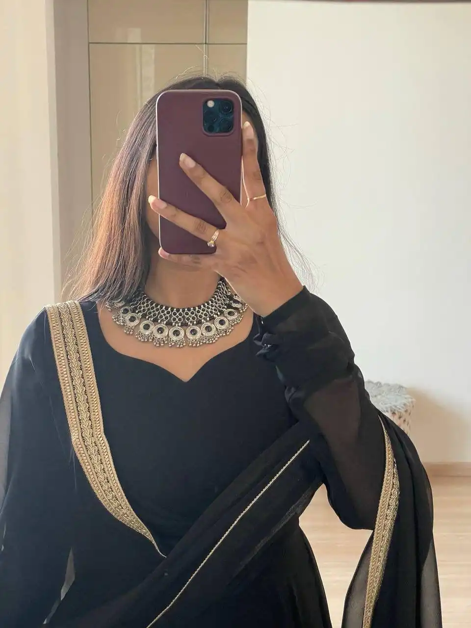 FB L226 Black Faux Georgette Gown Perfect for Wedding, Party, Makar Sankranti, Karwa Chauth, Ethnic Day – . Now at just ₹1799. Delivery 4-6 Working D | Gowns, Bollywood Gowns, Creative Gowns, Designer Gowns, Embroidered Gowns, Party Wear Gowns