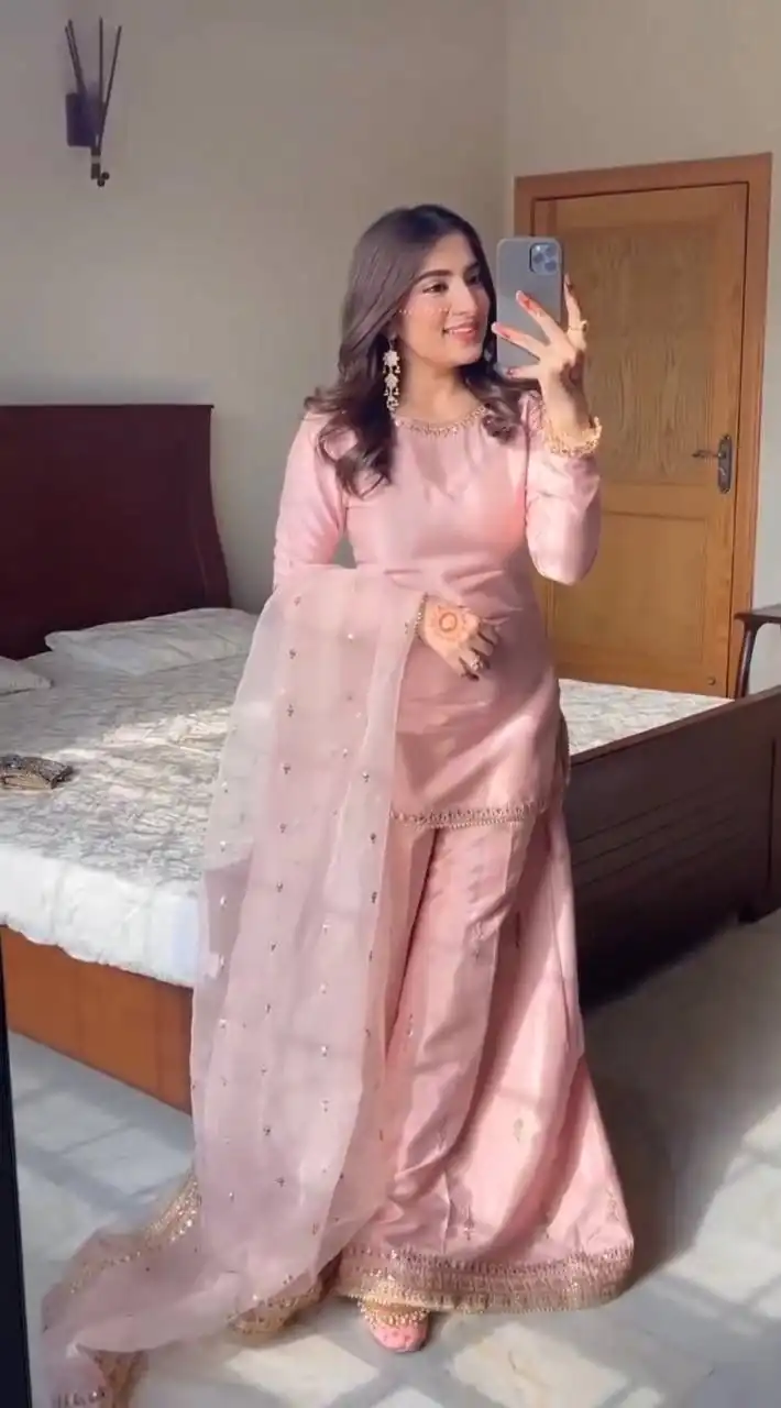 ST 199 Pink Dull Satin Salwar Suit Perfect for Wedding, Party, Reception, Raksha Bandhan, Eid – . Best Price ₹1999. Delivery 4-6 Working Days. Shop now | Jump Suits, Salwar suit, Casual Suits, Creative suits, Designer Suits, Palazzo Suits, Party Wear Suits, Patiala Suits, Straight Suits