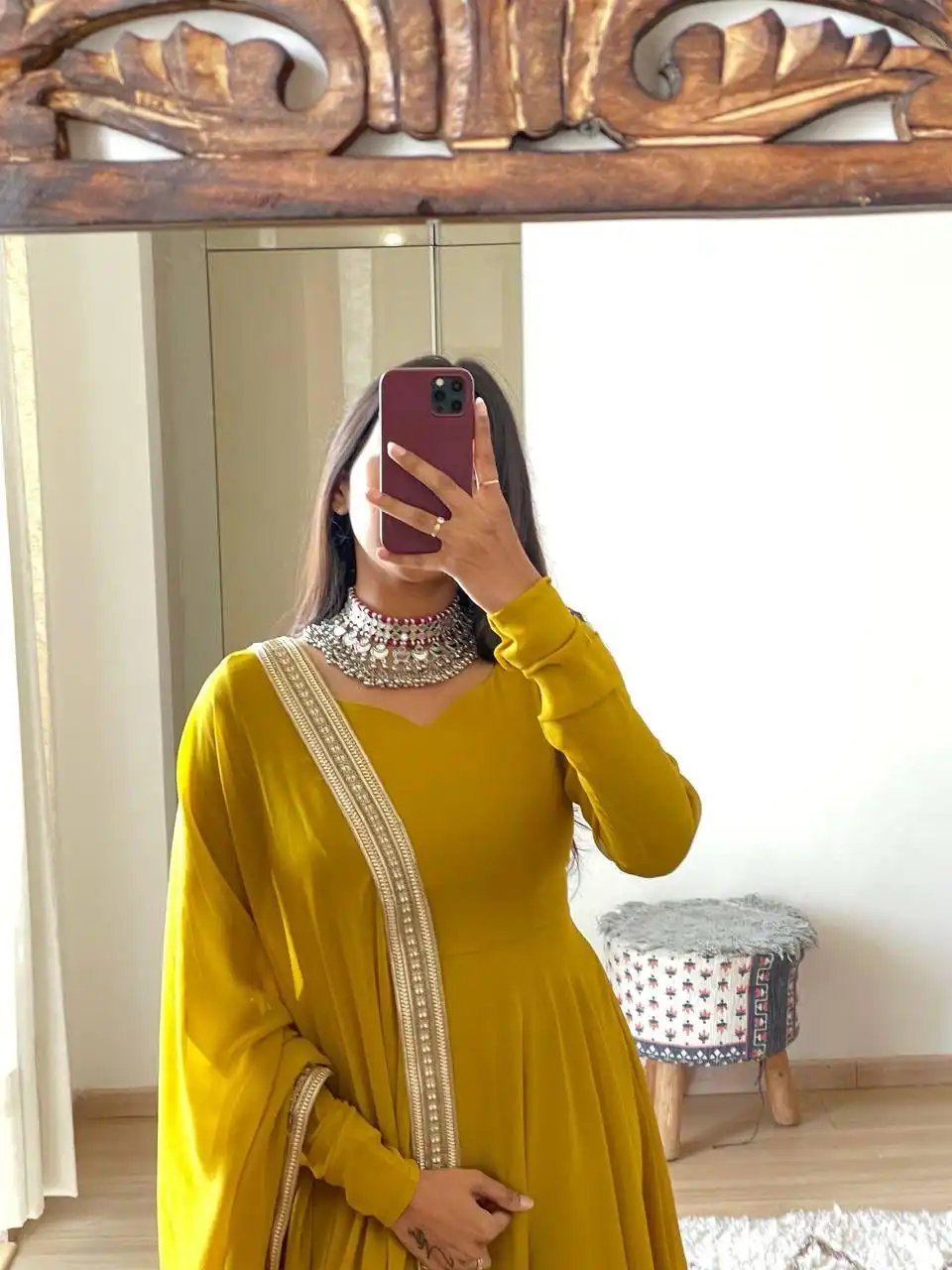 FB L226 Yellow Faux Georgette Gown Perfect for Wedding, Party, Makar Sankranti, Karwa Chauth, Ethnic Day – . Now at just ₹1799. Delivery 4-6 Working D | Gowns, Bollywood Gowns, Creative Gowns, Designer Gowns, Embroidered Gowns, Party Wear Gowns