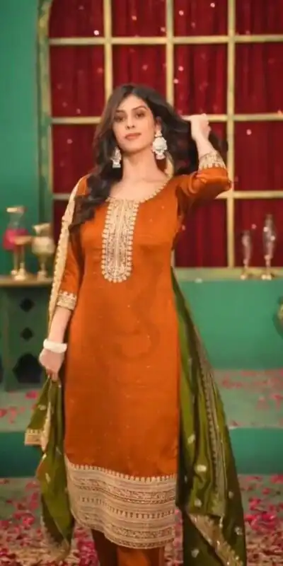 DC 96 Orange Color Chinon Silk Salwar Suit with Embroidery Work. Online Get it for βΉ2149. Delivery 4-6 Working Days. Shop now. | Jump Suits, Salwar suit, Casual Suits, Creative suits, Designer Suits, Palazzo Suits, Party Wear Suits, Patiala Suits, Straight Suits