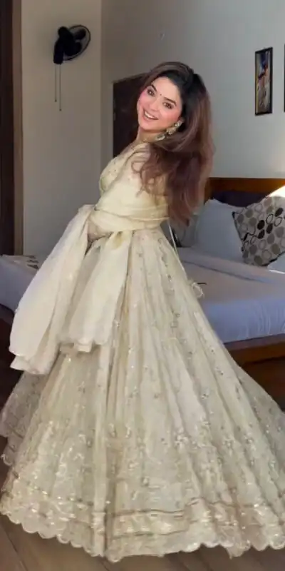 WW 1253 Cream Color Chinon Silk Sequence Lace Work Gown. Online Affordable Price ₹2549. Delivery 4-6 Working Days. Shop now. | Gowns, Bollywood Gowns, Creative Gowns, Designer Gowns, Embroidered Gowns, Party Wear Gowns