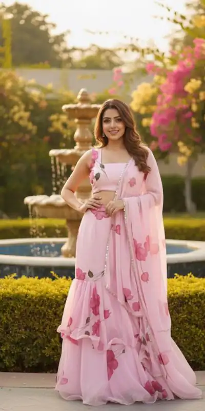 Baby Pink Premium Faux Georgette Saree BD 1805 Baby Pink with Digital Print. Now at just ₹2049. Delivery 4-6 Working Days. Shop now. | Sarees, Bollywood Sarees, Creative Sarees, Designer Sarees, Embroidered Sarees, Ethnic Saree, Modern Digital sarees, Party Wear Sarees