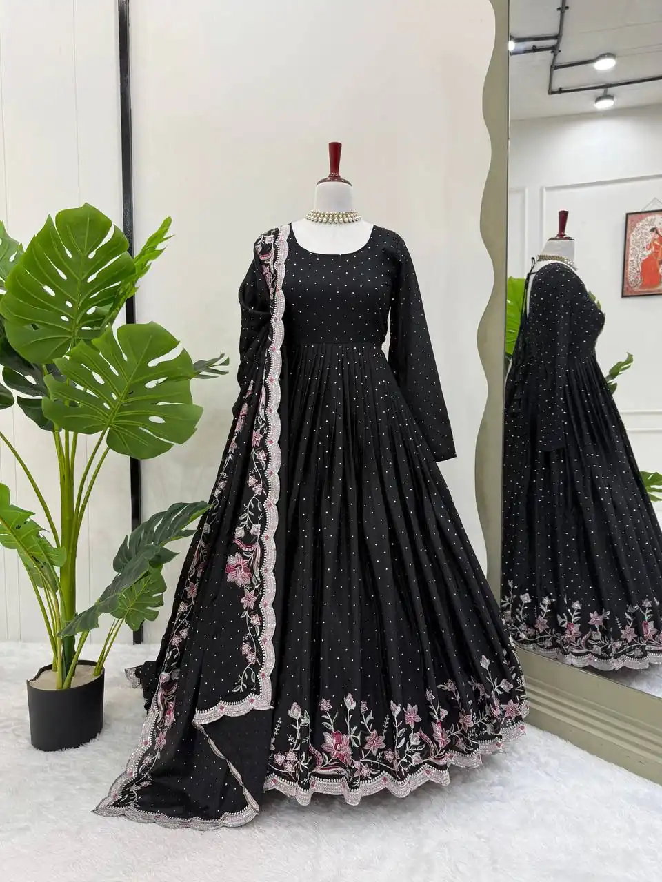 RTC 5873 Black Color Chinon Silk Salwar Suit with Designer Work. Exclusive Offer ₹2449. Delivery 4-6 Working Days. Shop now. | Jump Suits, Salwar suit, Casual Suits, Creative suits, Designer Suits, Palazzo Suits, Party Wear Suits, Patiala Suits, Straight Suits