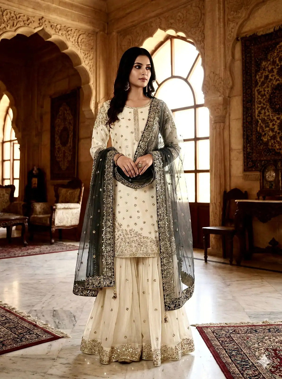 JF 041 Black Fendy Silk Salwar Suitwith Embroidery Work & Lace Work. Now at just ₹2149. Delivery 4-6 Working Days. Shop now. | Jump Suits, Salwar suit, Casual Suits, Creative suits, Designer Suits, Palazzo Suits, Party Wear Suits, Patiala Suits, Straight Suits