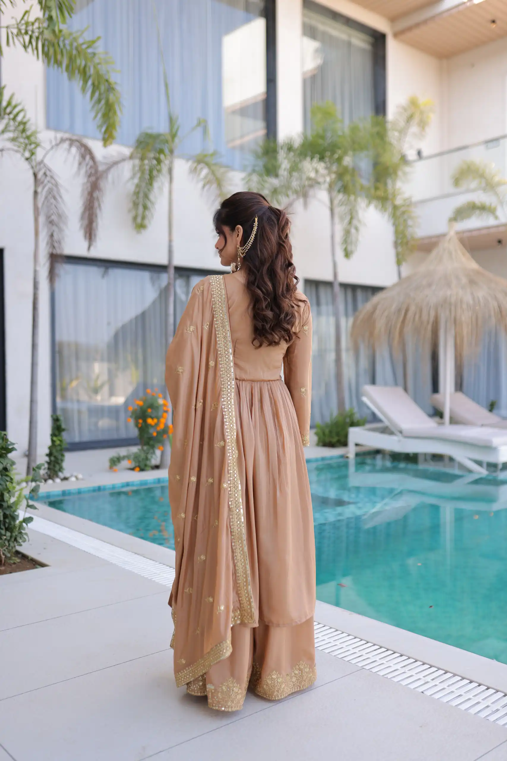 KA 1233 Chiku Super Silk Salwar SuitPerfect for Wedding, Party, Sangeet, Family Gatherings, Reception – . Festive Deal ₹2649. Delivery 4-6 Working Da | Jump Suits, Salwar suit, Casual Suits, Creative suits, Designer Suits, Palazzo Suits, Party Wear Suits, Patiala Suits, Straight Suits