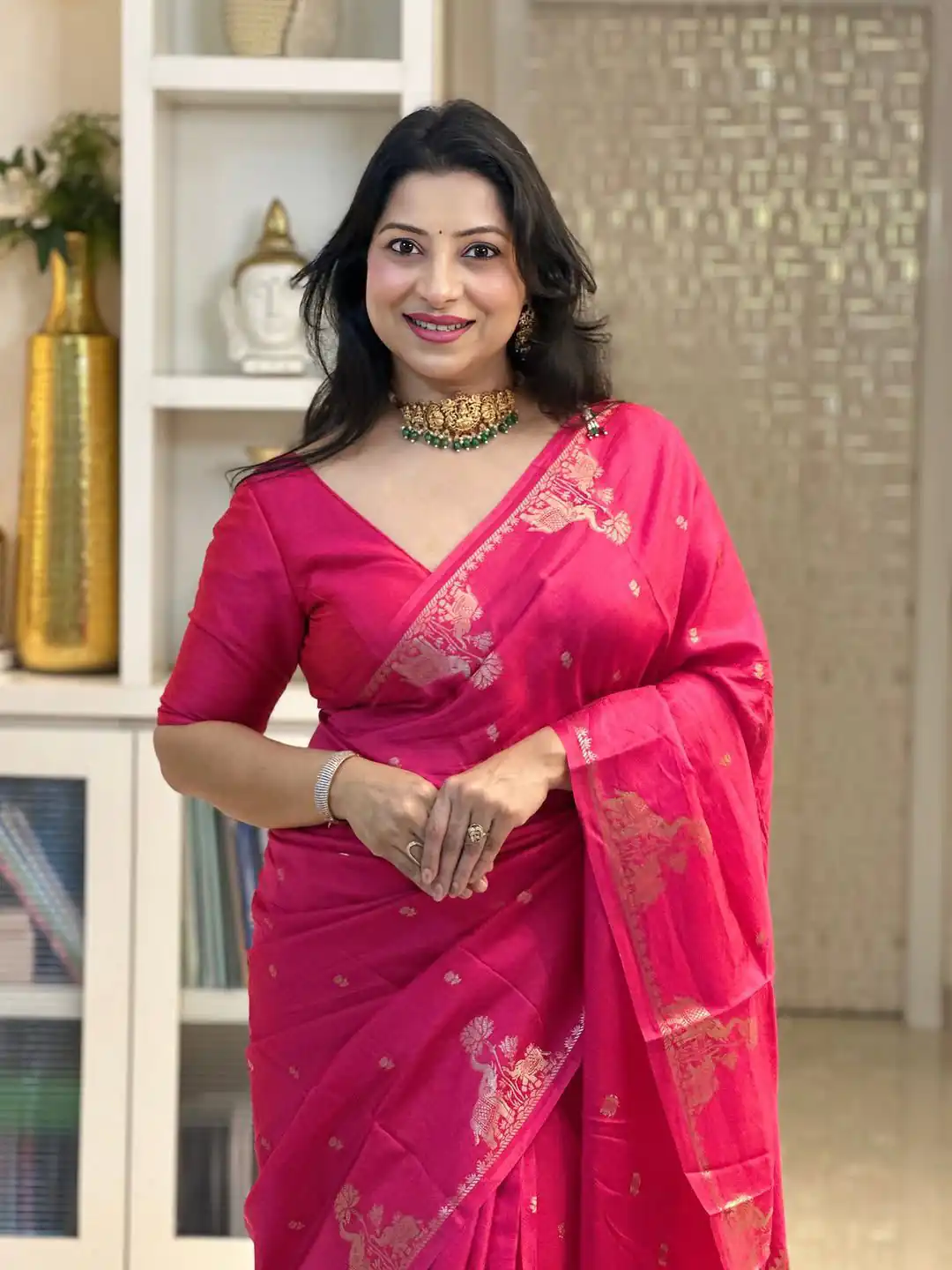 KP 6085 Red Pink Lichi Silk Saree with Lace Border & Lace Work. Special Price ₹1449. Delivery 4-6 Working Days. Shop now. | Sarees, Bollywood Sarees, Creative Sarees, Designer Sarees, Embroidered Sarees, Ethnic Saree, Modern Digital sarees, Party Wear Sarees