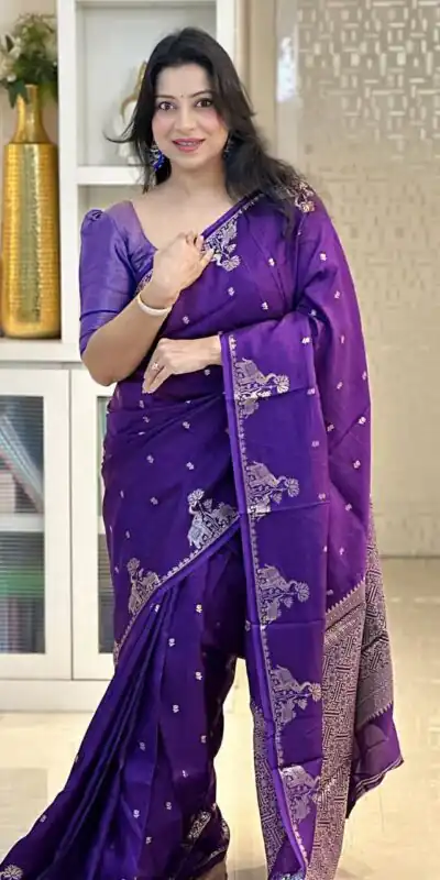 KP 6085 Purple Pink Lichi Silk Saree with Lace Border & Lace Work. Special Price ₹1449. Delivery 4-6 Working Days. Shop now. | Sarees, Bollywood Sarees, Creative Sarees, Designer Sarees, Embroidered Sarees, Ethnic Saree, Modern Digital sarees, Party Wear Sarees