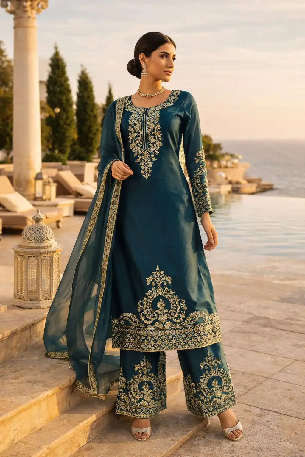 RTC 5983 Teal Blue Zimmy Silk Salwar Suit Perfect for Wedding, Party, Karwa Chauth, Haldi, Eid – . Special Price ₹2099. Delivery 4-6 Working Days. Shop no | Jump Suits, Salwar suit, Casual Suits, Creative suits, Designer Suits, Palazzo Suits, Party Wear Suits, Patiala Suits, Straight Suits