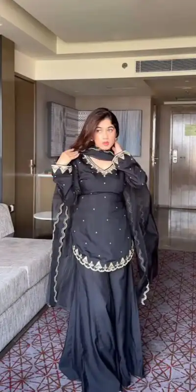 MF 499 Dark Grey Natural Crep Silk Salwar Suit with Embroidery Work & Lace Work. Introductory Price ₹1899. Delivery 4-6 Working Days. Shop now. | Jump Suits, Tops & Bottoms, Track Suits, Salwar suit, Casual Suits, Creative suits, Designer Suits, Palazzo Suits, Party Wear Suits, Patiala Suits, Straight Suits, Trendy Wear