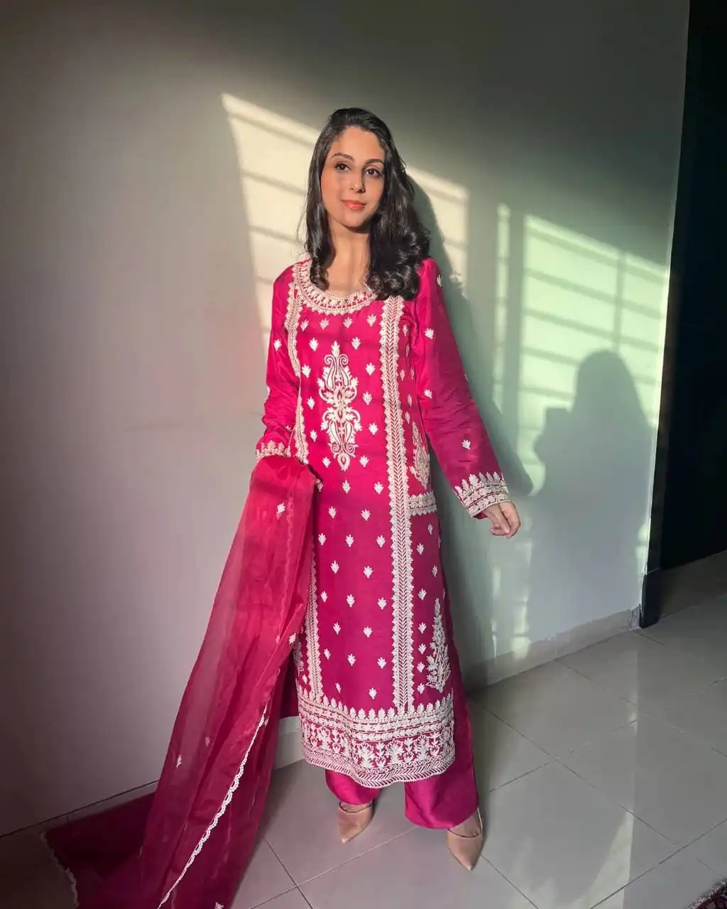 Z 9282 Pink in Color Jam Cotton Embroidery Work Salwar Suit . Available at ₹2099 only. Delivery 4-6 Working Days. Shop now. | Jump Suits, Salwar suit, Casual Suits, Creative suits, Designer Suits, Palazzo Suits, Party Wear Suits, Patiala Suits, Straight Suits
