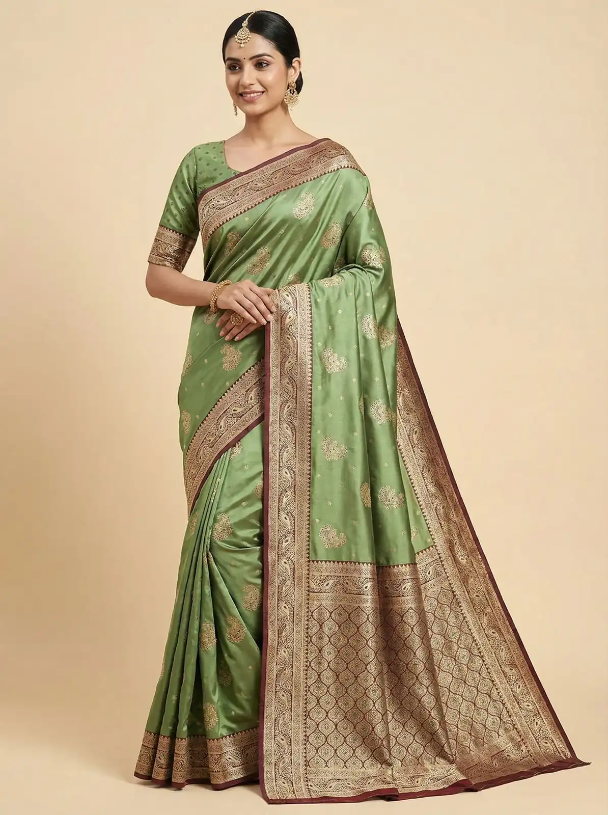 MB 13 Green Color Smooth Satin Gold Butta Zari Work Saree. Online Special Price ₹2149. Delivery 4-6 Working Days. Shop now. | Sarees, Bollywood Sarees, Creative Sarees, Designer Sarees, Embroidered Sarees, Ethnic Saree, Modern Digital sarees, Party Wear Sarees