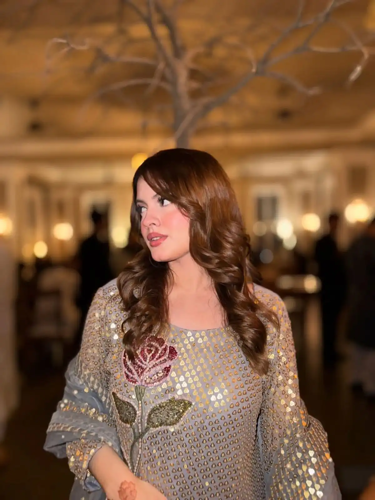 Grey Faux Georgette With Sequins Work Salwar Suit - Image 7