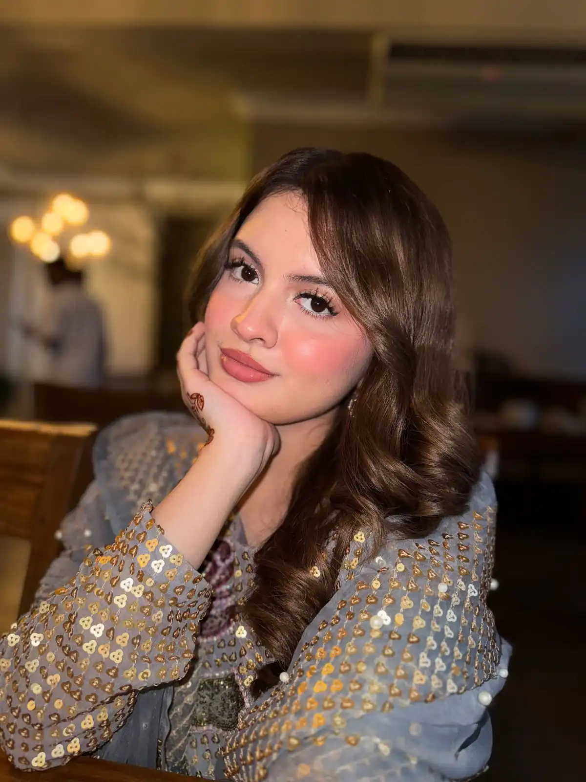 Grey Faux Georgette With Sequins Work Salwar Suit - Image 9