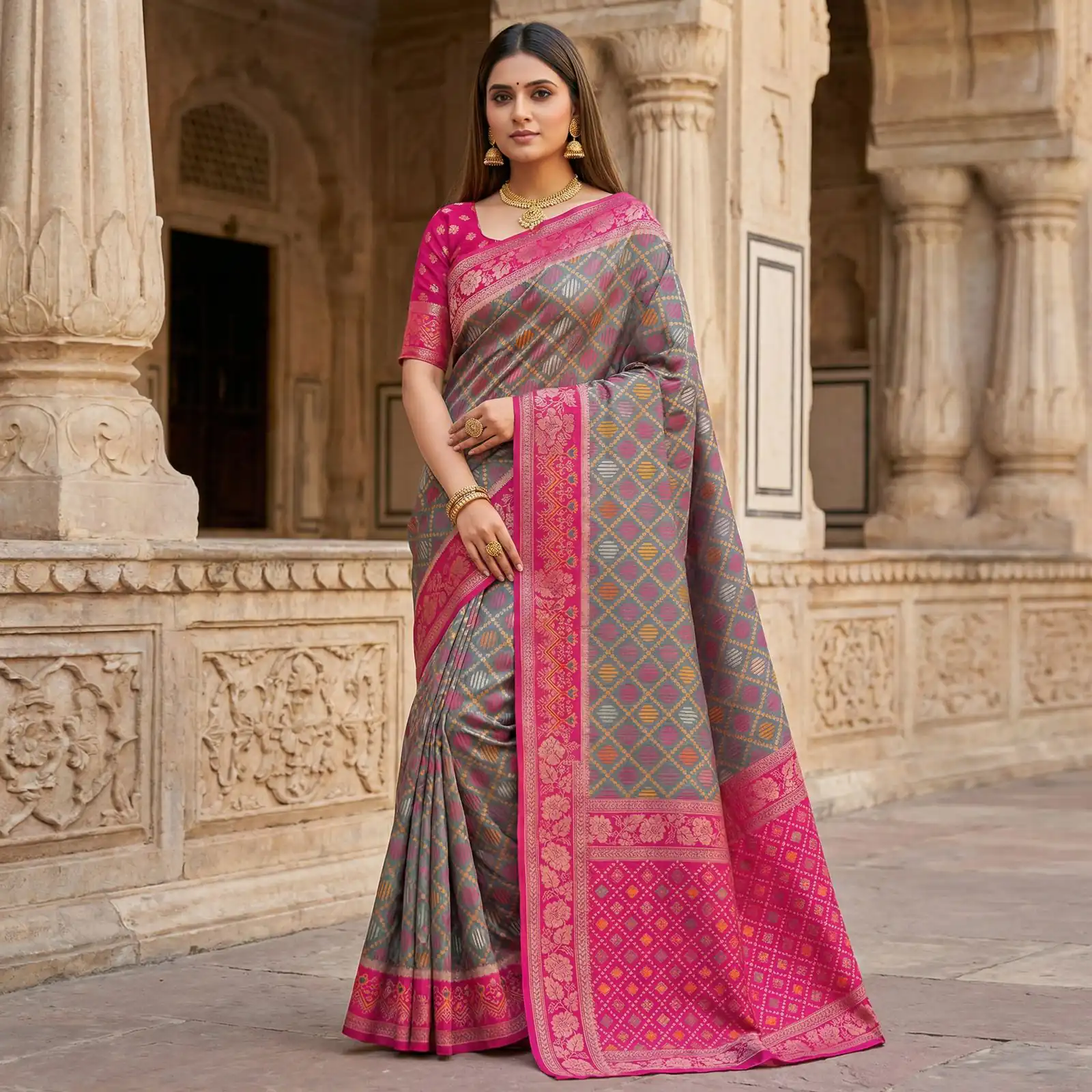 MB 6088 Grey Color Lace Work & Zari Work Sareein Pochampalli Silk. Best Price ₹2049. Delivery 4-6 Working Days. Shop now. | Sarees, Bollywood Sarees, Creative Sarees, Designer Sarees, Embroidered Sarees, Ethnic Saree, Modern Digital sarees, Party Wear Sarees