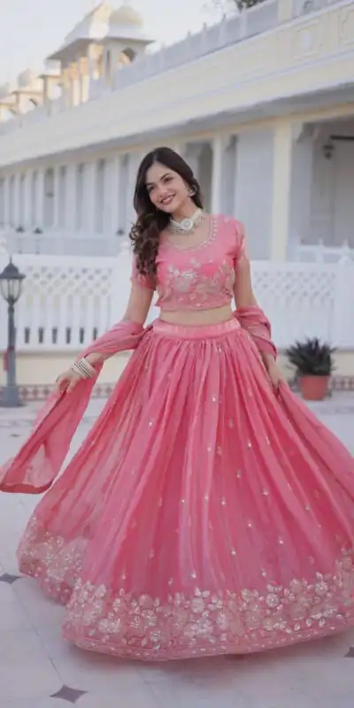 KA 5063 Gajri in Fendi Silk Embroidery Work & Zari Work Lehenga Choli . Affordable Price ₹2649. Delivery 4-6 Working Days. Shop now. | Lehenga, Bollywood Lehenga, Creative Lehenga, Designer Lehenga, Embroidered Lehenga, Party Wear Lehenga