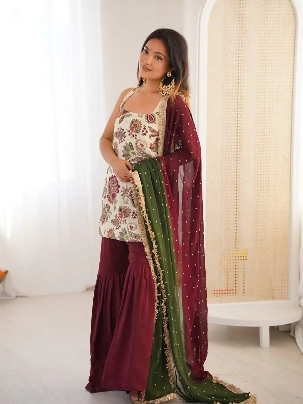 ST 1153 Maroon Color Natural Crep Salwar Suit with Embroidery Work. Wedding, Party, Festive, Best Price ₹2449. Delivery 4-6 Working Days. Shop now. | Jump Suits, Salwar suit, Casual Suits, Creative suits, Designer Suits, Palazzo Suits, Party Wear Suits, Patiala Suits, Straight Suits