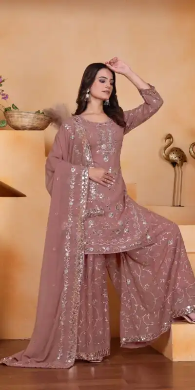 FE 99 Onion Color Fox Georgette Salwar Suit with Embroidery Work. Online Now at just ₹2549. Delivery 4-6 Working Days. Shop now. | Jump Suits, Salwar suit, Casual Suits, Creative suits, Designer Suits, Palazzo Suits, Party Wear Suits, Patiala Suits, Straight Suits